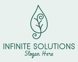 Organic Spiral Leaf Logo
