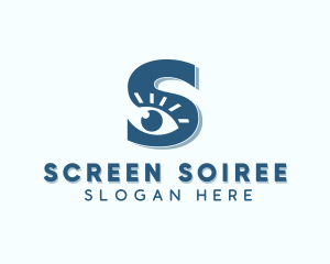 Surveillance Eye Letter S  logo design