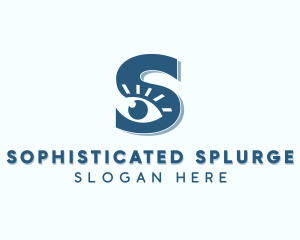 Surveillance Eye Letter S  logo design