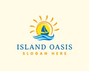 Tropical Sun Boat logo design