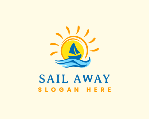 Tropical Sun Boat logo design