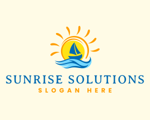 Tropical Sun Boat logo design