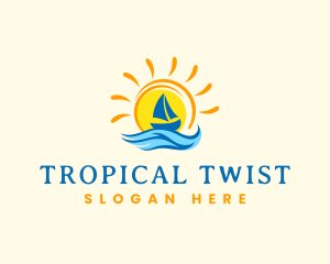 Tropical Sun Boat logo design