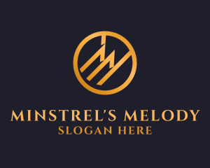 Luxury Modern Circle Letter M logo design