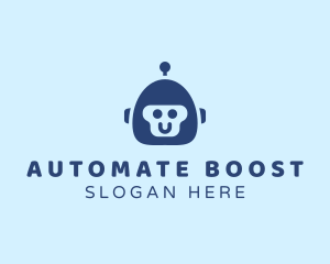 Cute Happy Robot  logo