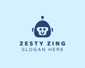 Cute Happy Robot  logo design