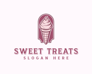 Sweet Ice Cream Dessert logo design