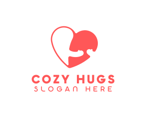 Love Dating Hug  logo design