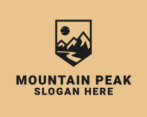 Mountain Summit Landscape logo design