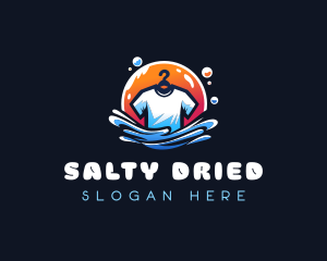 Shirt Bubble Washing logo design