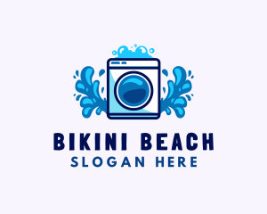 Laundry Washing Machine logo design