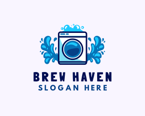 Laundry Washing Machine logo design