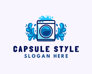 Laundry Washing Machine logo design