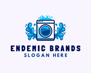 Laundry Washing Machine logo design