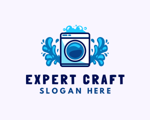 Laundry Washing Machine logo design