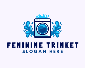 Laundry Washing Machine logo design