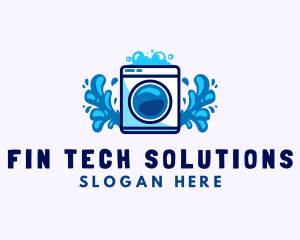 Laundry Washing Machine logo design