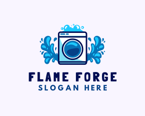 Laundry Washing Machine logo design