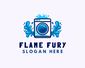 Laundry Washing Machine logo design