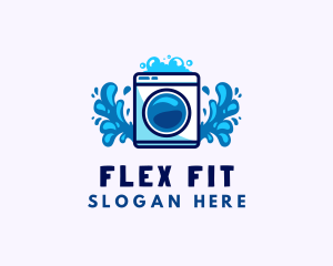 Laundry Washing Machine logo design