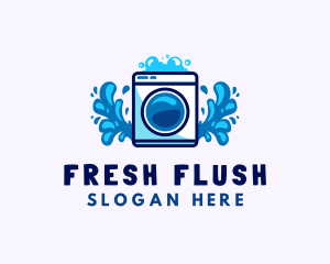 Laundry Washing Machine logo design