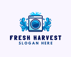 Laundry Washing Machine logo design