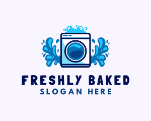 Laundry Washing Machine logo design