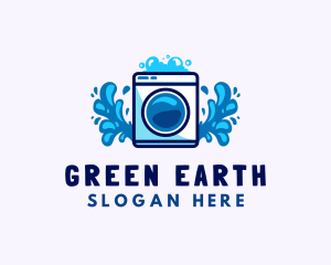 Laundry Washing Machine logo design