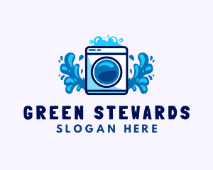 Laundry Washing Machine logo design