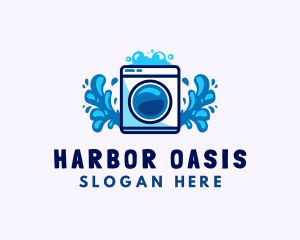 Laundry Washing Machine logo design