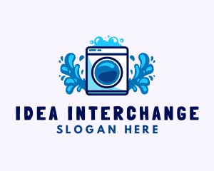 Laundry Washing Machine logo design