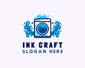 Laundry Washing Machine logo design