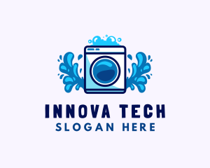 Laundry Washing Machine logo design