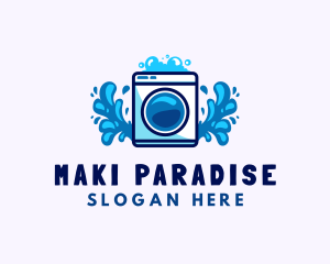 Laundry Washing Machine logo design