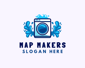 Laundry Washing Machine logo design