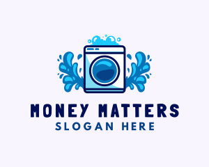 Laundry Washing Machine logo design