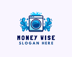 Laundry Washing Machine logo design