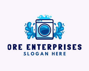 Laundry Washing Machine logo design