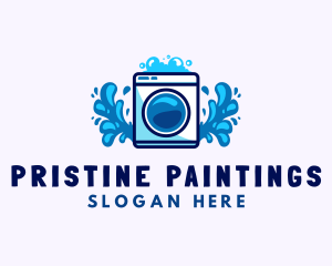 Laundry Washing Machine logo design