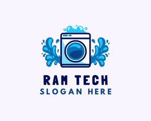 Laundry Washing Machine logo design