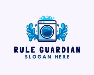 Laundry Washing Machine logo design