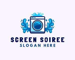 Laundry Washing Machine logo design