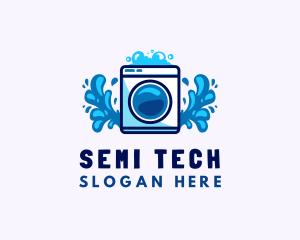 Laundry Washing Machine logo design