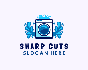 Laundry Washing Machine logo design