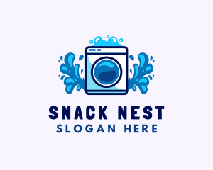 Laundry Washing Machine logo design