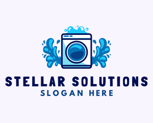 Laundry Washing Machine logo design