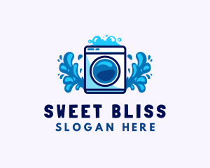 Laundry Washing Machine logo design