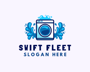 Laundry Washing Machine logo design