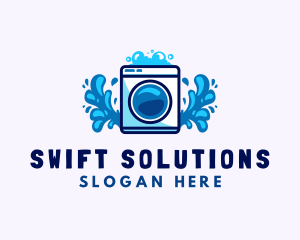 Laundry Washing Machine logo design