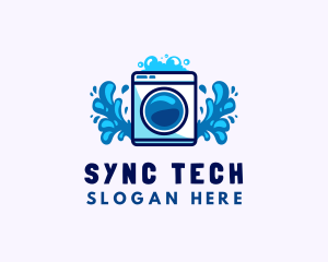 Laundry Washing Machine logo design